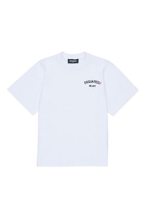 white cotton t-shirt DSQUARED KIDS | DQ3169D0AAPDQ100